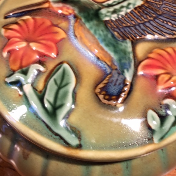 Vtg. Hummingbird Coynes & Co.Ceramic Trinket Box - Picture 7 of 14